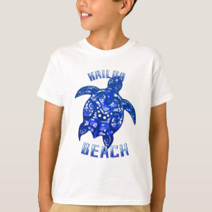 Kailua Beach Hawaii Vacation Tribal Turtle T-Shirt