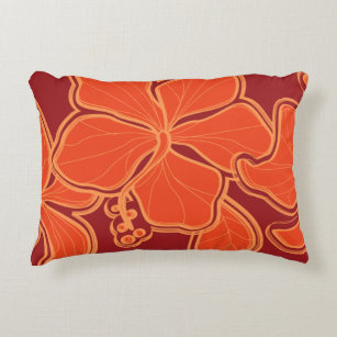 Kailua Hibiscus Hawaiian Reversible Floral Accent Pillow