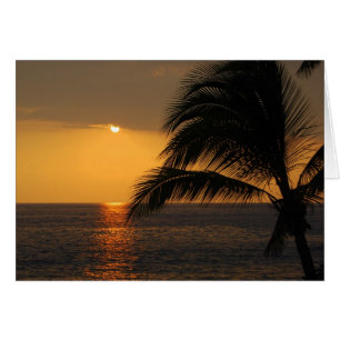 Kailua Kona, Hawaï, carte de coucher du soleil
