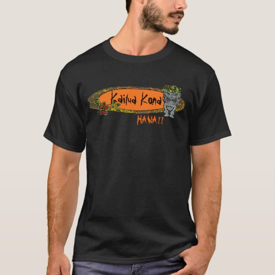 Kailua Kona Hawaii guys surfboard tiki tee
