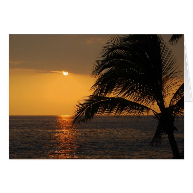 Kailua-Kona, Hawaii, Sunset Card (Front Horizontal)