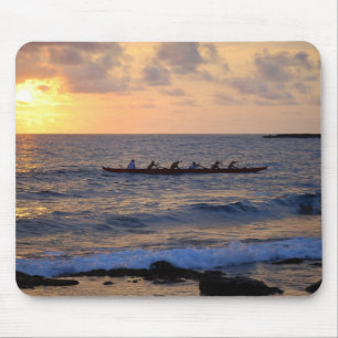 Kailua-Kona Outrigger Canoe Sunset Mousepad