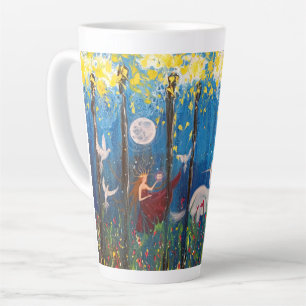 Kairos Woman and Unicorn Imaginaire Art Latte Mug
