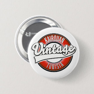 Kairouan tunisia vintage style logo 2 inch round button