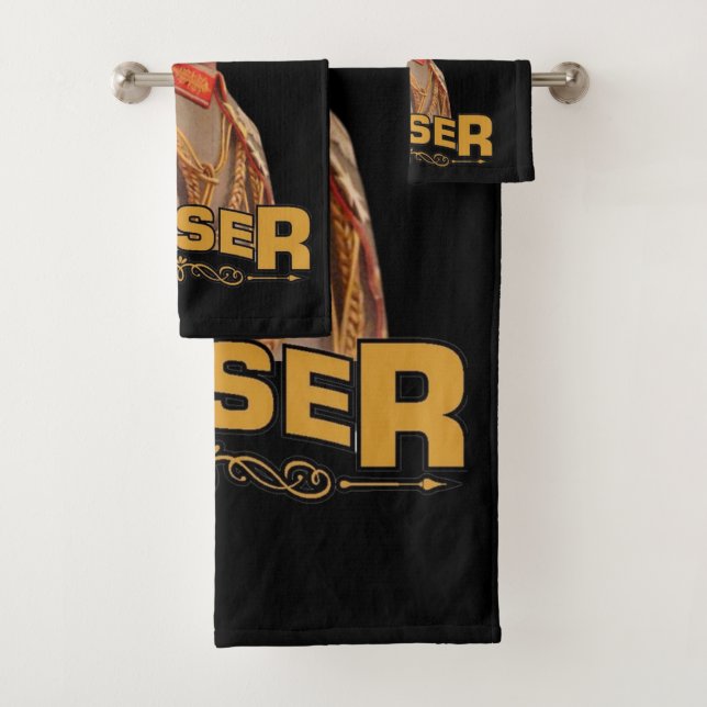 Kaiser Wilhelm Commemorative German Empire Bath Towel Set (Insitu)