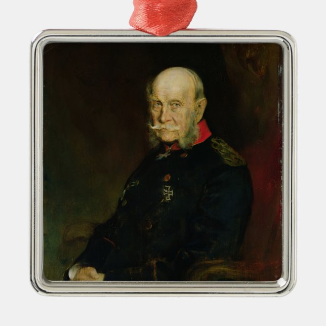 Kaiser Wilhelm I , 1888 Metal Ornament (Front)