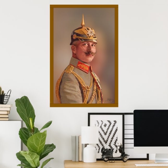 Kaiser Wilhelm II, Emperor of Germany w/signature  Poster (Home Office)