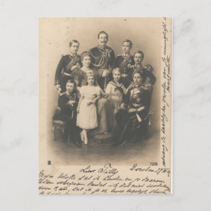 KAISER WILHELM II with his family #017D Postcard