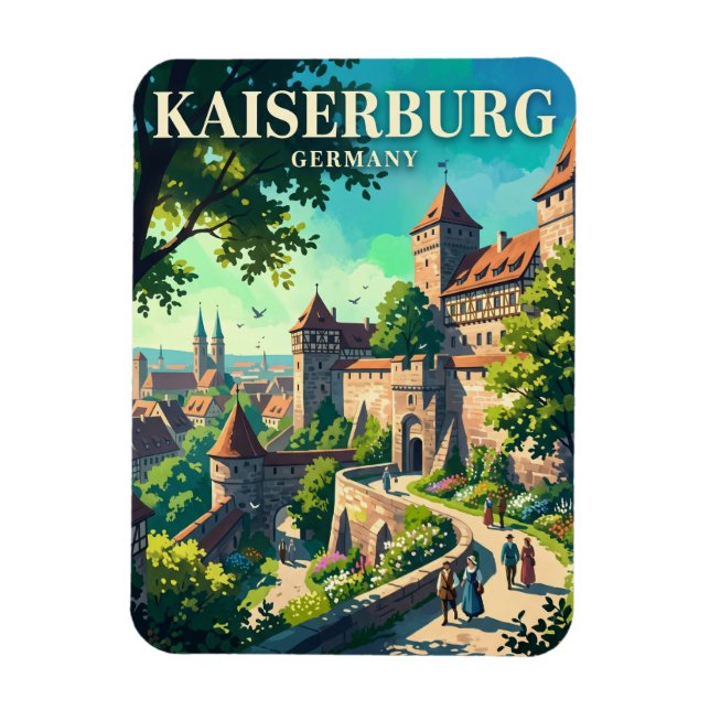 Kaiserburg Nürnberg Germany Magnet (Vertical)