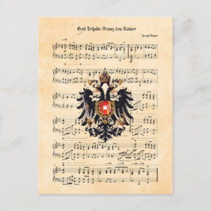 Kaiserhymne, Austrian Emperor's Hymn Postcard