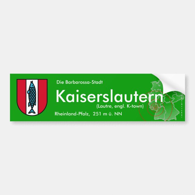 Kaiserslautern 4 bumper sticker (Front)