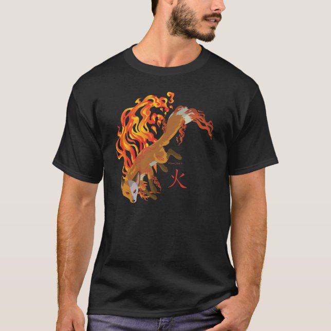Kaius le Fox, gardien du T-shirt foncé des hommes (Devant)