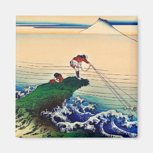 Kajikazawa in Kai Province by Katsushika Hokusai Magnet