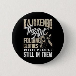 Kajukenbo Art Folding Clothes With People Karate J 2 Inch Round Button