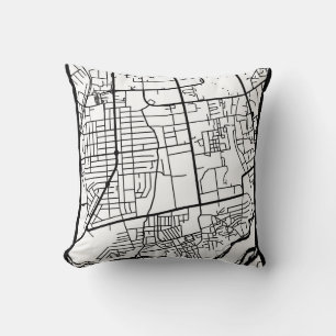 Kakamega Kenya City Map Throw Pillow