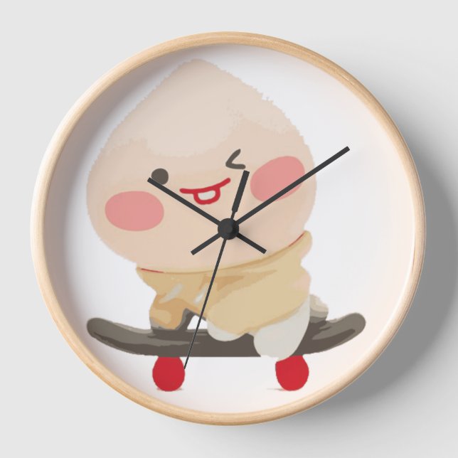 KaKao Friends - Skateboarder Apeach Clock (Front)