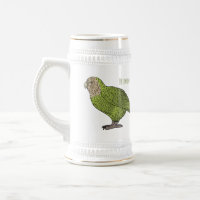 Kakapo bird cartoon illustration