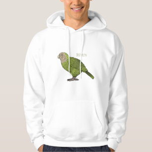 Kakapo bird cartoon illustration  hoodie