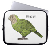 Kakapo bird cartoon illustration
