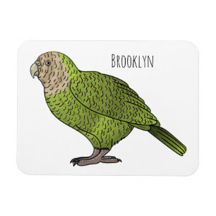 Kakapo bird cartoon illustration  magnet