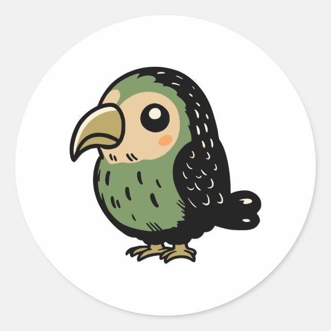 Kakapo Classic Round Sticker (Front)