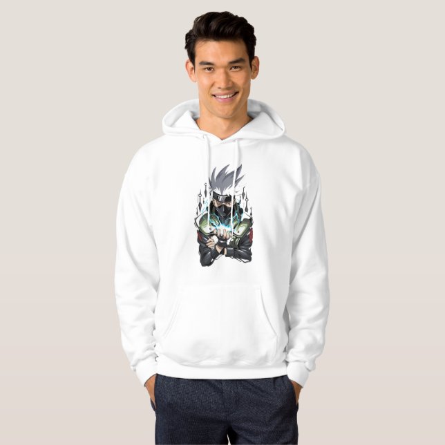 Kakashi Amoled Anime Fashion Men Hoodie (Front Full)