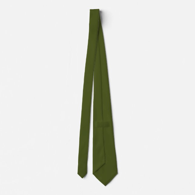 Kaki Green Background Colour Customize This Tie (Back)