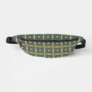 Kaki plaid tartan Fanny Pack