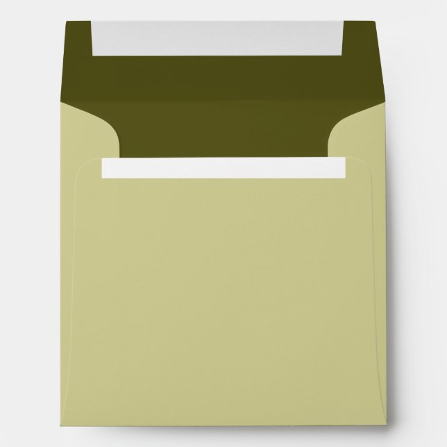 Kaki Sage Background Colour Customize This! Envelopes (Back (Bottom))