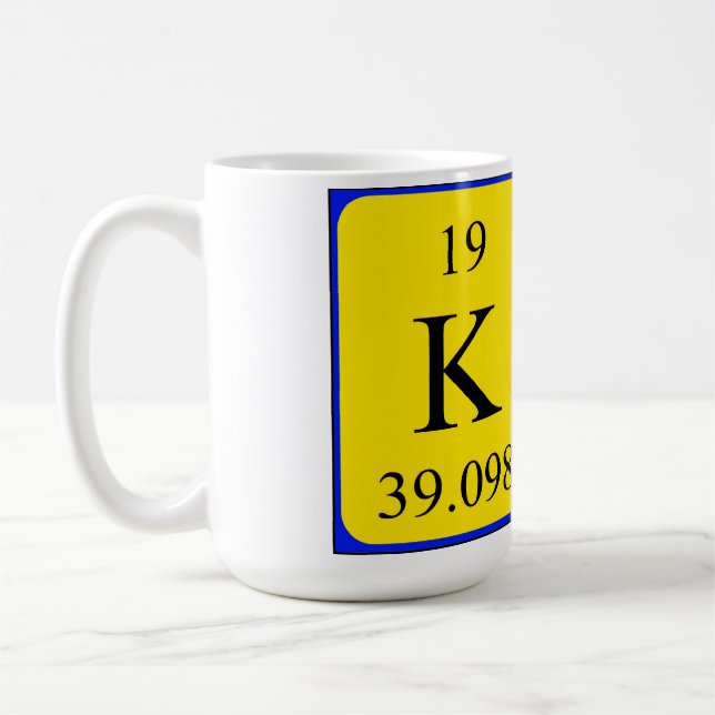 Kal periodic table name mug (Left)