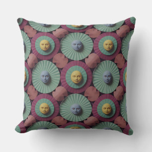 Kala Spiral Lattice 3D Batik Motif Throw Pillow