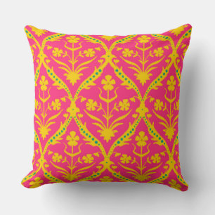 Kala trellis ikat throw pillow