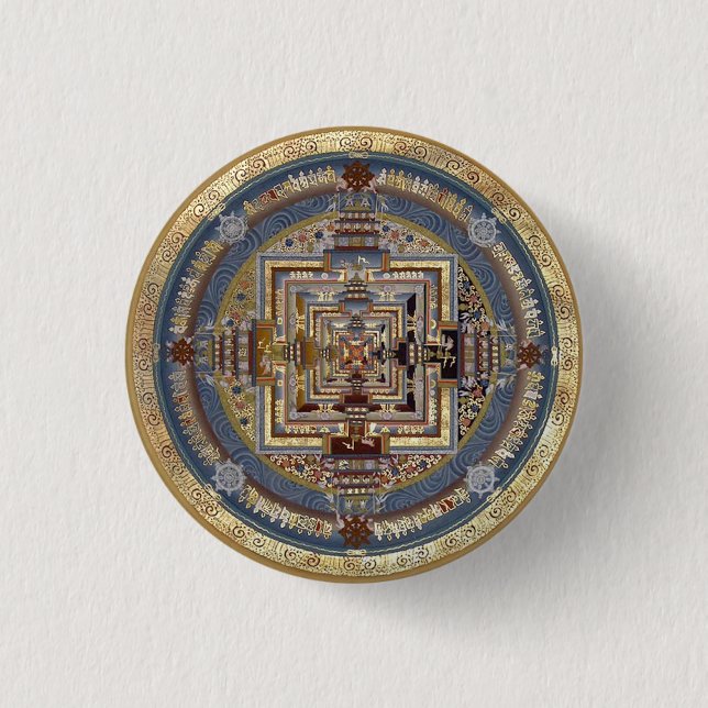 Kalachakra Mandala B Button (Front)