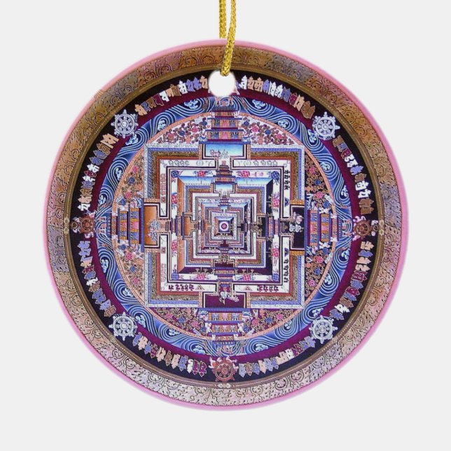 Kalachakra Mandala Ceramic Ornament (Front)