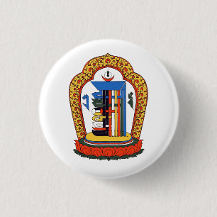 Kalachakra Mantra Tibetan Buddhist 1 Inch Round Button