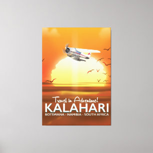 Kalahari Desert Adventure travel poster Canvas Print