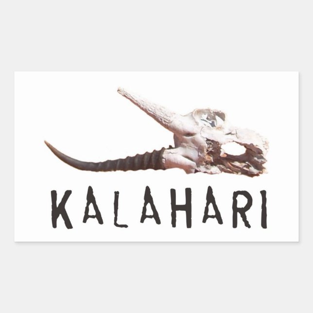 Kalahari desert in Africa: Dead antelope skull Sticker (Front)