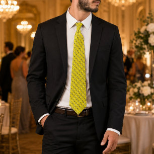 Kalahari Sovereign Luxury African Yellow Pattern Tie