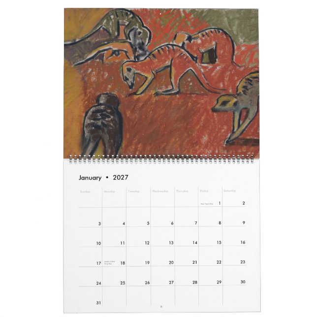 Kalahari Wildlife - Calendar (Jan 2027)