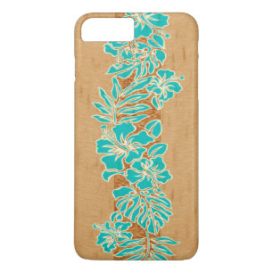 Kalaheo Hawaiian Hibiscus Tapa Faux Wood iPhone 8 Plus/7 Plus Case
