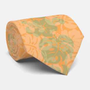 Kalakaua Border Hawaiian Hibiscus Two-side Printed Tie