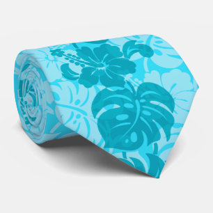 Kalakaua Border Hawaiian Hibiscus Two-side Printed Tie