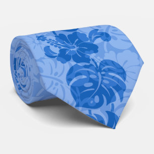 Kalakaua Border Hawaiian Hibiscus Two-side Printed Tie
