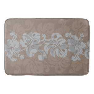 Kalakaua Hawaiian Hibiscus Border KL302 Bath Mat
