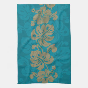 Kalakaua Hawaiian Hibiscus Border KL303 Kitchen Towel