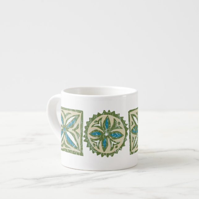 Kalakaua Hawaiian Tropical Tapa KL301 Espresso Cup (Front Left)