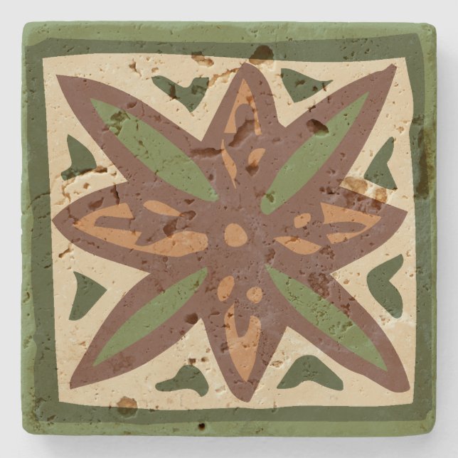 Kalakaua Hawaiian Tropical Tapa KL301 Stone Coaster (Front)