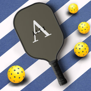 Kalamata Green Modern Custom Monogram Pickleball Paddle