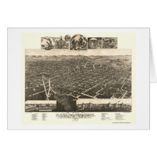 Kalamazoo, carte panoramique de MI - 1883