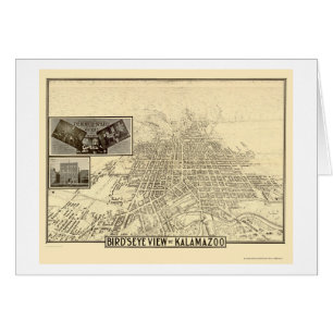 Kalamazoo, carte panoramique de MI - 1908